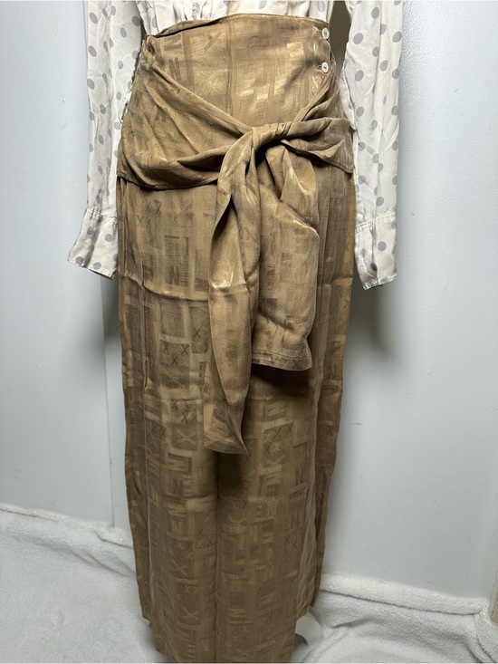 JOYCE RIDINGS Dresses & Skirts - Vintage Joyce Ridings Cupro Wrap Skirt Lagenlook Made in Britain Tag 12 (like S)